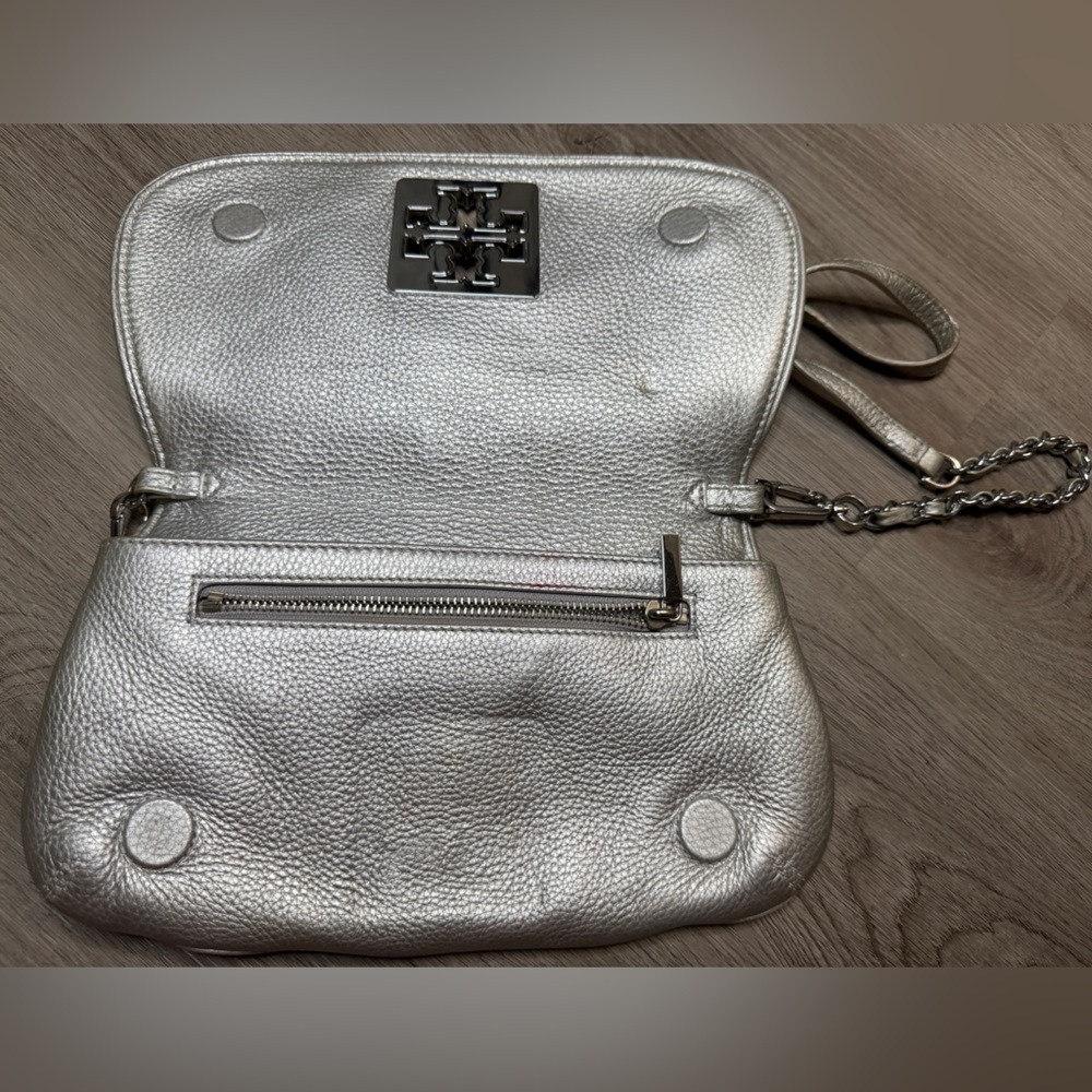 Tory Burch Silver Leather Crossbody - Picture 6 of 16
